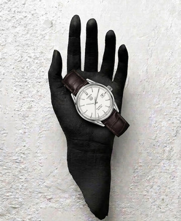 TAG Heuer Carrera Calibre 5 – Silver Dial with Brown Leather Strap