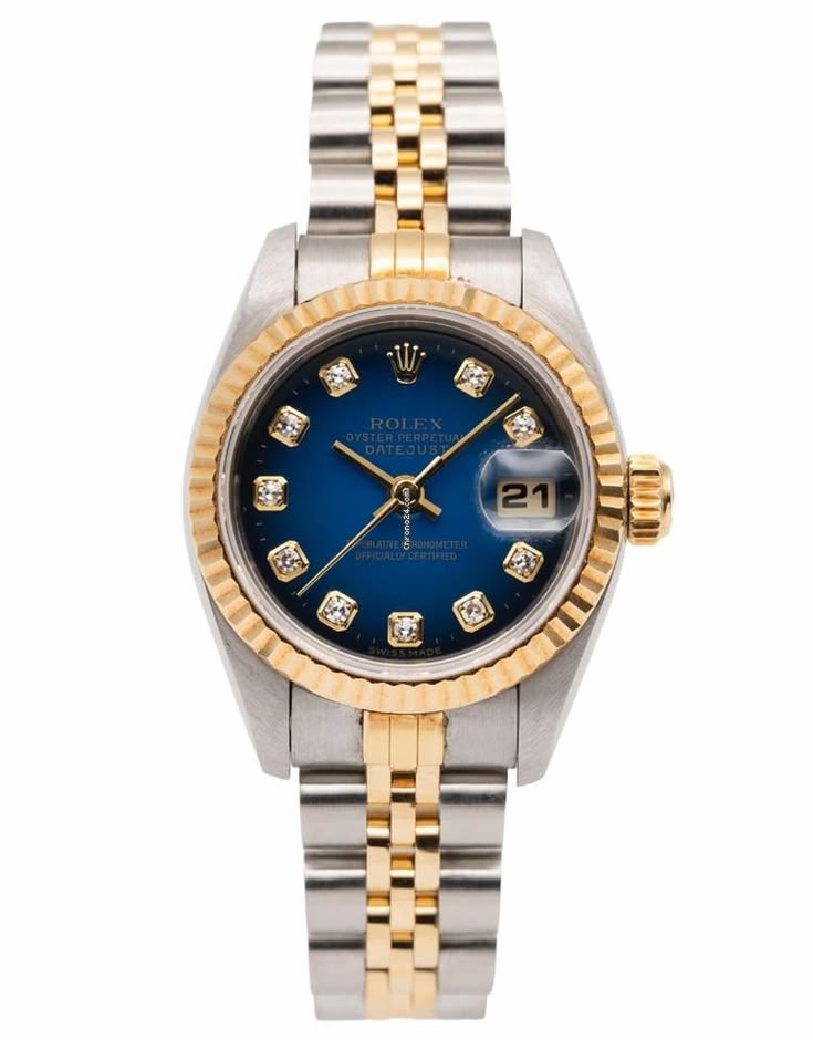 Rolex Datejust 26 – Two-Tone Blue Diamond Dial