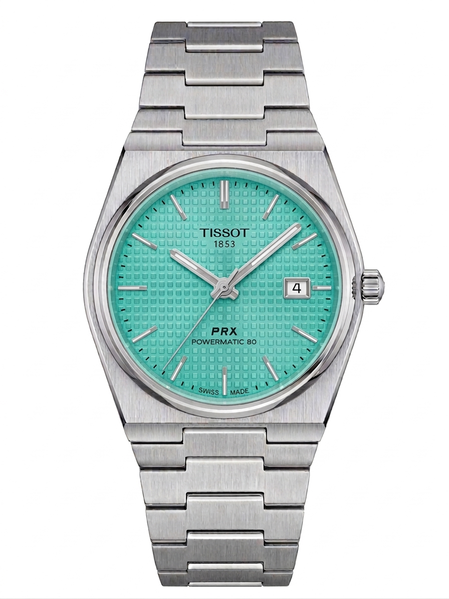 Tissot PRX Powermatic 80 – Mint / Tiffany Blue Waffle Dial (40mm)